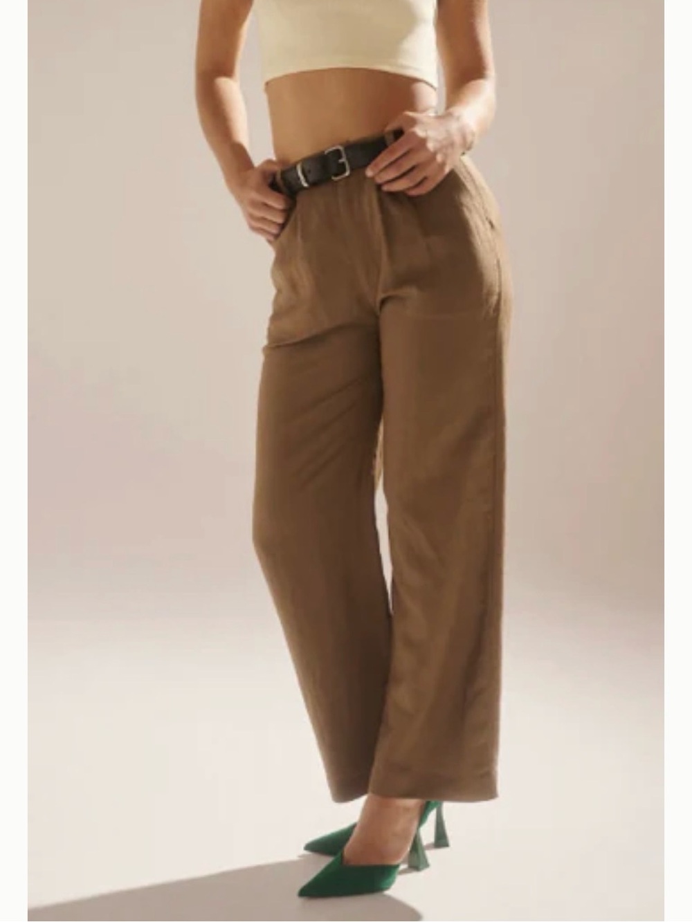 ROLLA'S Women’s Chloe Pleat Linen Trousers